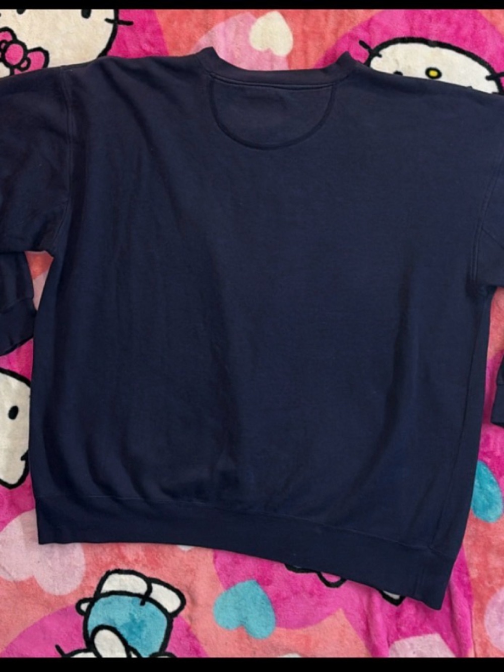 Source Unknown Navy Blue Men’s Sweater With Angel Graphic View 2